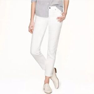 J. Crew Cropped Reid White Jeans Size 25